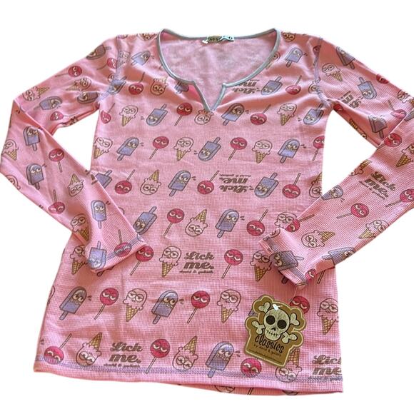 David & Goliath  Pink print Knit Top NWT Size Small Whimsical Popsicle  Size S - Picture 4 of 8